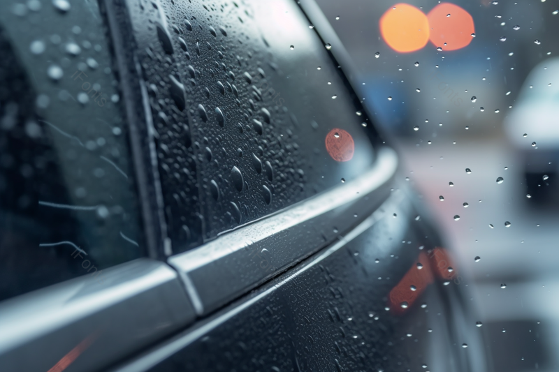 下雨天汽车玻璃上的雨滴滑落湿淋淋的室外,高清,摄影图,摄影图片,图片大全,摄影图免费下载